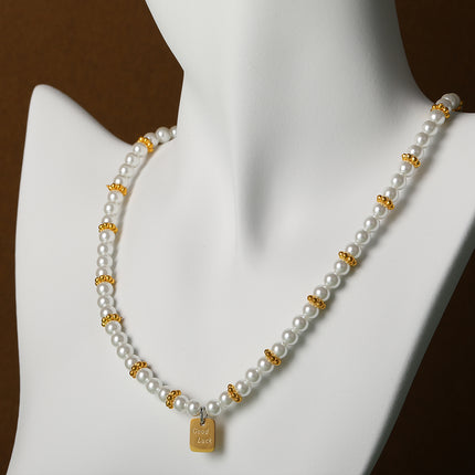 Collar Elegante De Cuentas De Perlas De Lujo Leve De Moda Para Mujer Con Marca De GOODLUCK