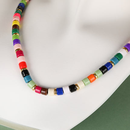 Collar Personalizado De Cuentas De Colores Industrial Pesada De Moda