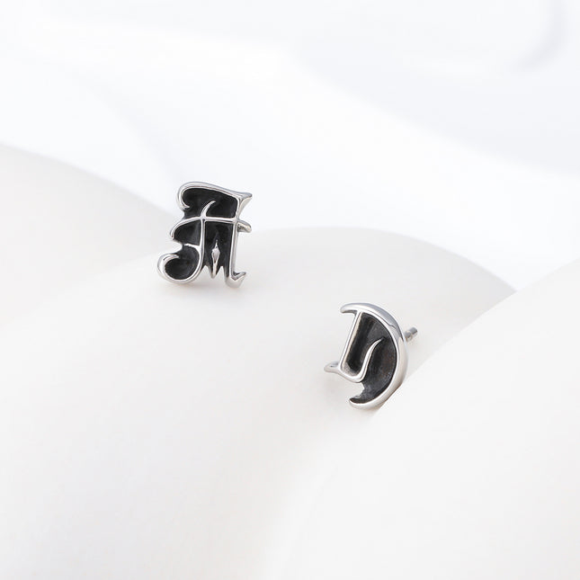 Pendientes Vintage Desgastados Para Hombre De Acero Inoxidable