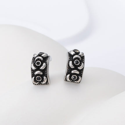 Pendientes Con Diseño Vintage Y Moda Aretes Para Hombre De Acero Inoxidable