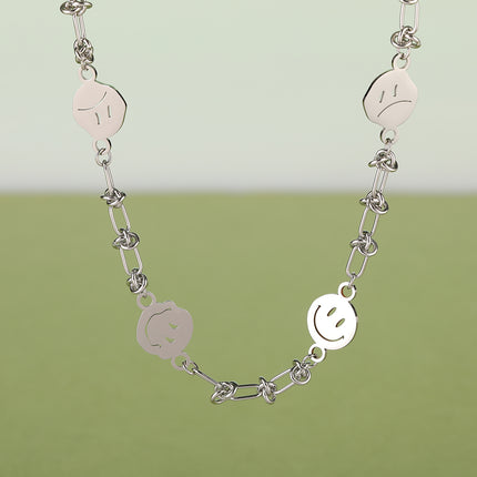 Collar De Lenjuelas Con Elemento De Expresión De Estilo INS De Moda De Diseño Único
