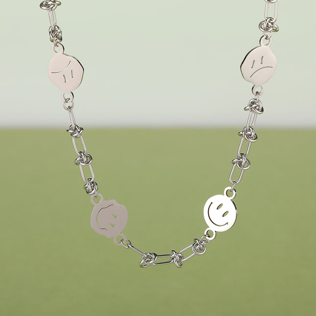 Collar De Lenjuelas Con Elemento De Expresión De Estilo INS De Moda De Diseño Único