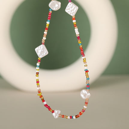 Collar De Cadena De Accesorios De Cuentas De Concha Irregulares De Colores INS De Moda