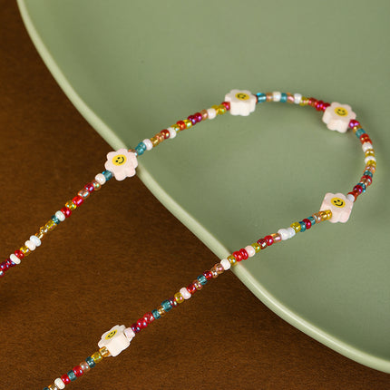 Collar De Cuentas De Colores Con Accesorios Flores De Estilo Bohemio De Moda