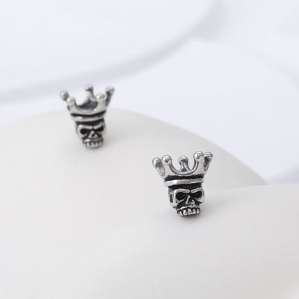Pendientes Con Diseño Vintage De Calavera Aretes Para Hombre De Acero Inoxidable