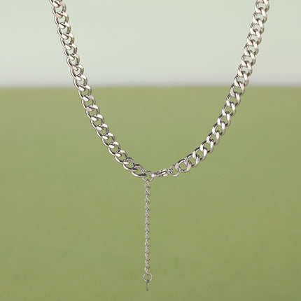 Collar Con Hebilla En Forma De U De Acero Inoxidable Con Estrella Cruzada De Moda