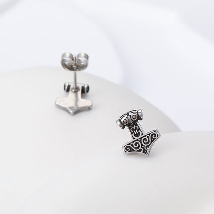 Pendientes Con Diseño Vintage de Símbolo Pirata Aretes Para Hombre De Acero Inoxidable