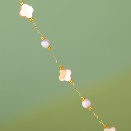 Collar Colorido De Acero Inoxidable Con Estrellas O Corazones O Flores De Concha De Estilo Étnico