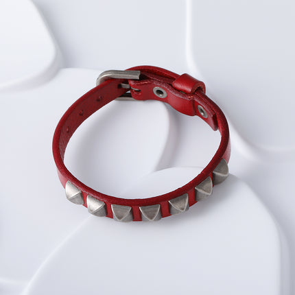 Pulsera De Hilo Con Elementos Tetraedro De Acero Inoxidable 316