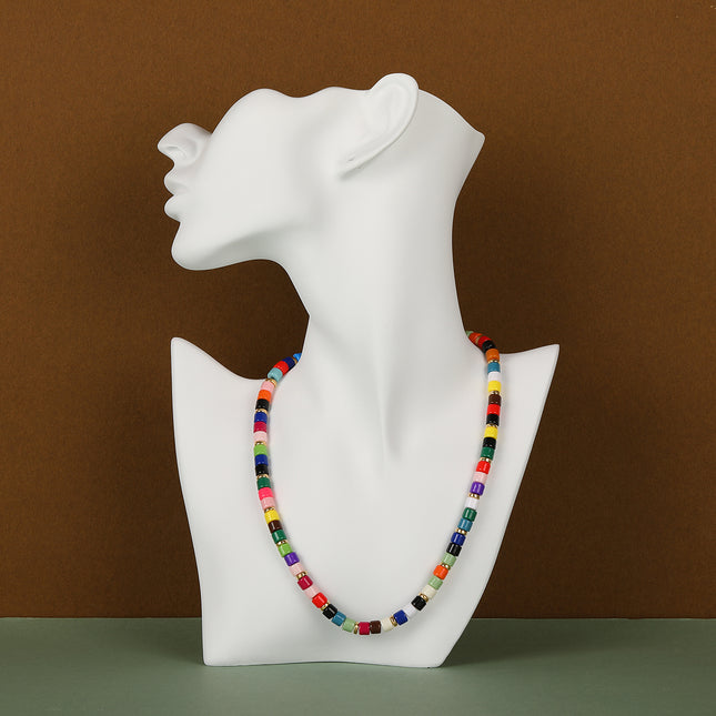 Collar Personalizado De Cuentas De Colores Industrial Pesada De Moda