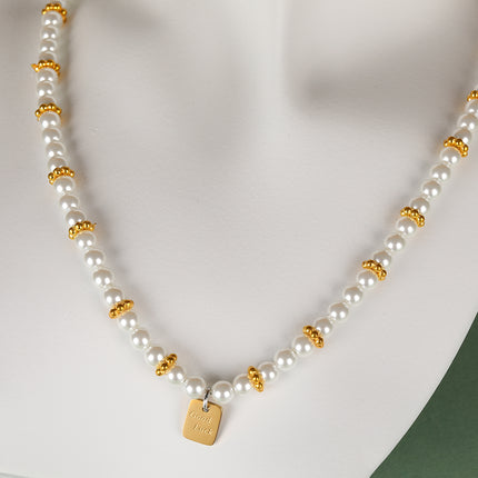 Collar Elegante De Cuentas De Perlas De Lujo Leve De Moda Para Mujer Con Marca De GOODLUCK