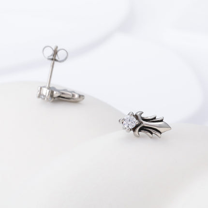 Pendientes Vintage Con Diamantes Zirconia Para Hombre Acero Inoxidable