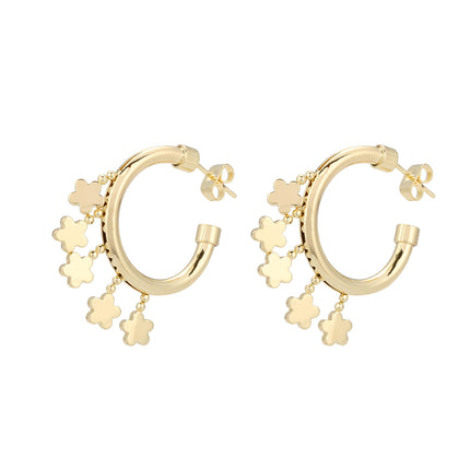 Aretes De Cobre Con Diseño De Estrella Y Flecos Arracadas Estilo Moderno