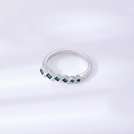 Anillo Con Diseño Moda Y Diamantes De Zirconia En Cobre Chapado En Oro 14K,Plata