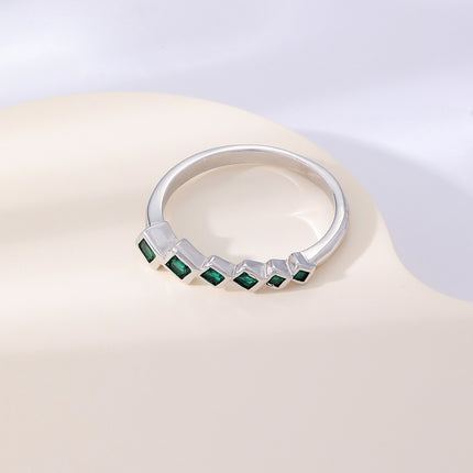 Anillo Con Diseño Moda Y Diamantes De Zirconia En Cobre Chapado En Oro 14K,Plata