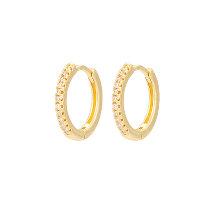 Aretes Broqueles Cobre Chapado En Oro 14K Pendientes Diseño Casual Chic