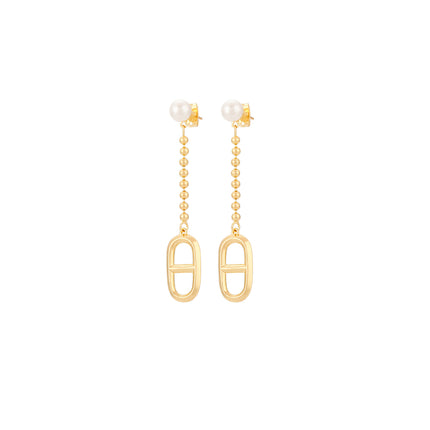 Aretes Largos De Estilo Retro Con Colgante En Forma De Nariz De Cerdo