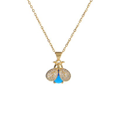 Collar Con Diseño Único Con Colgante De Luciérnaga Nuevo Para Mujer