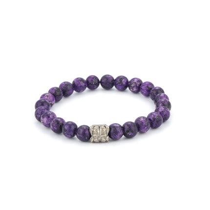Pulsera De Cuentas Con Perlas Moradas Inspiradas En La Vía Láctea