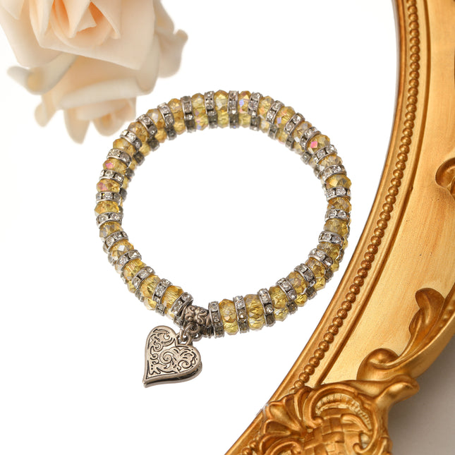 Pulsera Bohemia De Cristal Con Diseño Retro Y Elegante