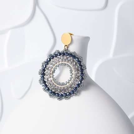 Aretes Bohemios de Cuenta De Semillas Diseño Redondo y Elegante