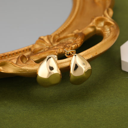 Aretes Cobre De Oro De 14K Pendientes Diseño Creativo Y Moderno