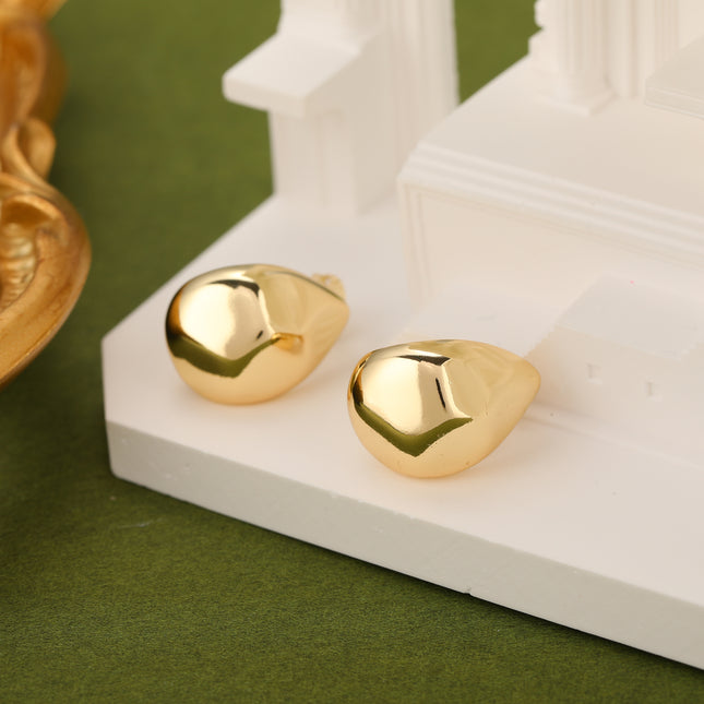 Aretes Cobre De Oro De 14K Pendientes Diseño Creativo Y Moderno
