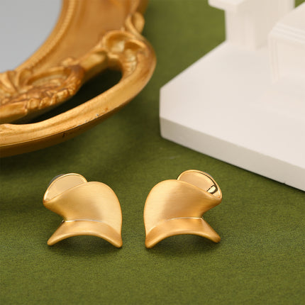 Aretes De Cobre En Forma Geométrica Irregular Estilo Metálico