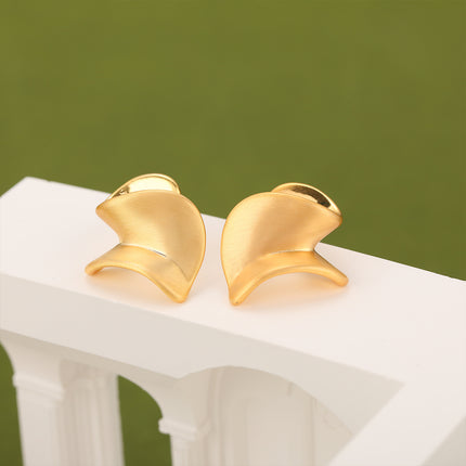 Aretes De Cobre En Forma Geométrica Irregular Estilo Metálico