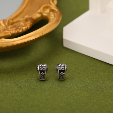 Pendientes Con Diseño De Silbato Aretes Para Hombre De Acero Inoxidable Chapado En Plata