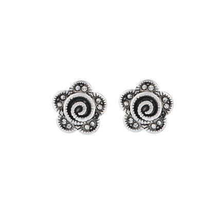 Pendientes Con Diseño De Flor Robusta Y Moderna Aretes Para Hombre De Acero Inoxidable
