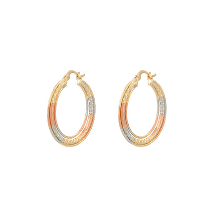 Aretes Arracadas De Cobre Múltiples Capas, Diseño Simple Y Elegante