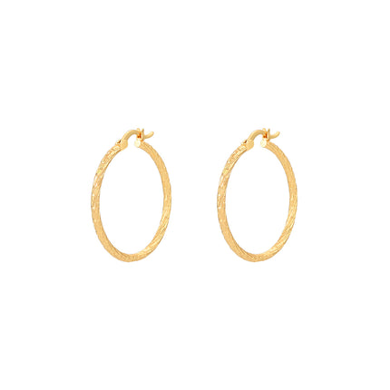 Aretes Arracadas Dorados Con Acabado Mate, Estilo Sofisticado