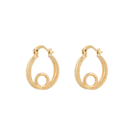 Aretes Arracadas De Cobre Múltiples Capas Estilo Moderno