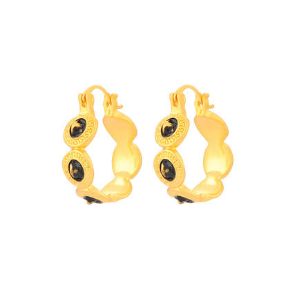 Aretes Broqueles Vintage De Aleación Dorada, Diseño Clásico Y Elegante