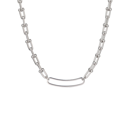 Collar Grueso Con Hebilla En Forma De U Simple De Acero Inoxidable