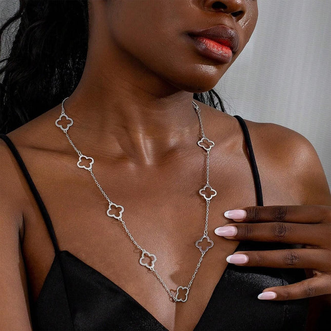 Cadena Larga Para El Cuerpo Casual De Alación De Zinc Clásica Collar Sencillo Para Mujer