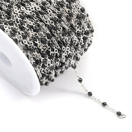 Collar Cadena De Bolas De Acero Inoxidable Con Esmalte De Colores, 2m