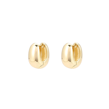 Aretes Geométricos De Cobre Con Baño De Oro De 14K Pendientes Simple