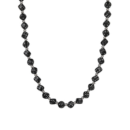 Collar De Dados Acrílicos Negros Tridimensional Simple De Tendencia INS Con Diseño Único