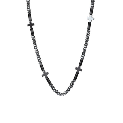Collar De Estilo Gótico De Acero Inoxidable Ligero De Moda Para Mujer Con Cadena De Anillo