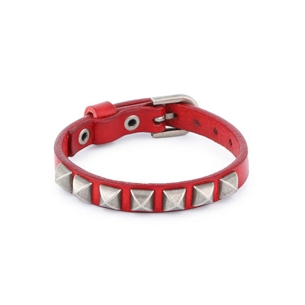 Pulsera De Hilo Con Elementos Tetraedro De Acero Inoxidable 316