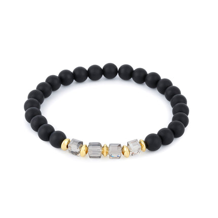 Pulsera De Cuentas De Turquesa Negra Estilo Minimalista