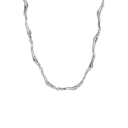 Collar Segmentado Casual De Acero Inoxidable Simple De Moda De Lujo Leve