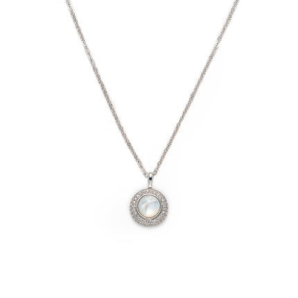 Collar De Cobre Diseño Circular Con Zirconitas, Elegante Y Sencillo