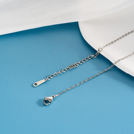 Collar En Dije De Corazón Con Incrustaciones De Circonitas Elegante