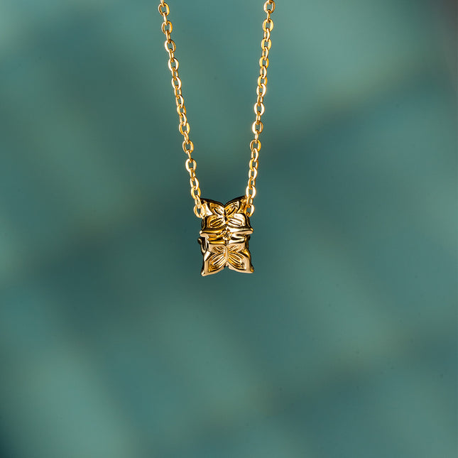 Collar En Dije De Geométrico Con Circonitas Estilo Elegante