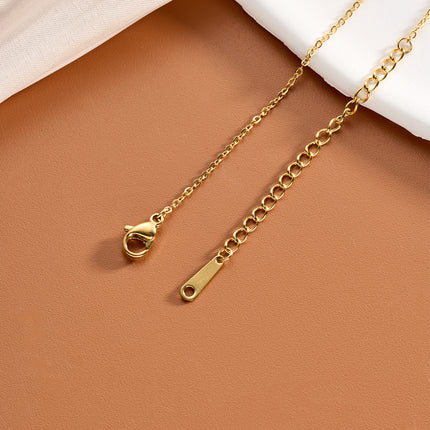 Collar En Dije De Geométrico Con Circonitas Estilo Elegante