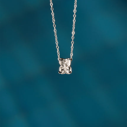 Collar En Dije De Geométrico Con Circonitas Estilo Elegante