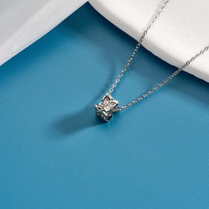 Collar En Dije De Geométrico Con Circonitas Estilo Elegante